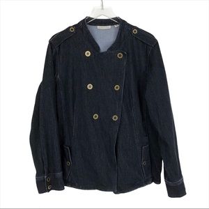 Coldwater Creek Double Breasted Denim Jacket
